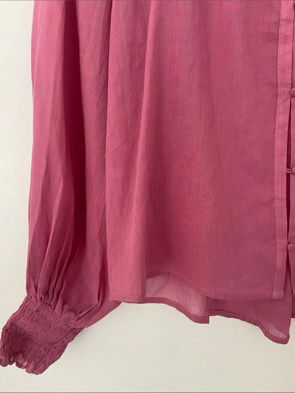 Karlie Pink Linen Smock Top - Picture 6 of 12